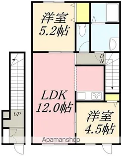 2LDKの間取り画像