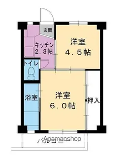 ビレッジハウス見付1号棟【104号室】の間取り