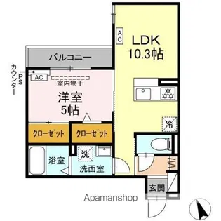 DーHILLS龍禅寺III【3階】の間取り