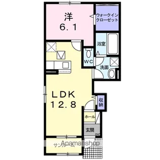 カーサ・ディスパシオ【1階】の間取り