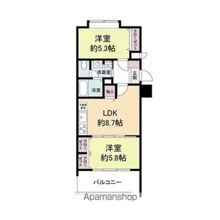 グランパーク天神【13階】の間取り