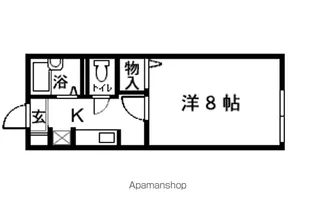 アルカディアS【102号室】の間取り