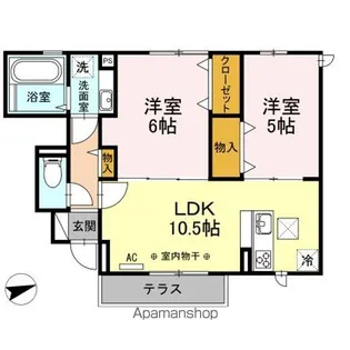 クレアンジュ【1階】の間取り