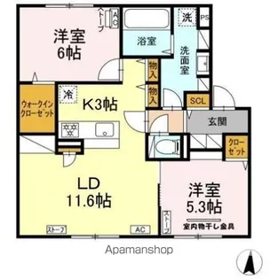 ORKA VILLAGE D【2階】の間取り