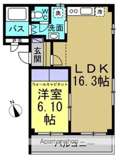 空 SKY VILLAGE【302号室】の間取り