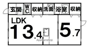 ソレイユ弥生Ⅱ【102号室】の間取り