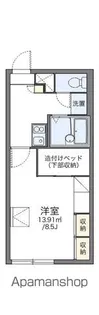 レオパレス牧場【206号室】の間取り