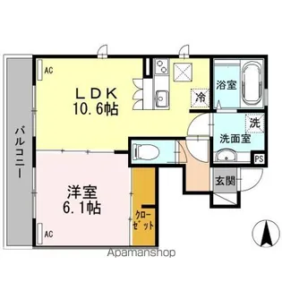 ハピネス仲町【1階】の間取り