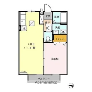 アビタシオン【1階】の間取り