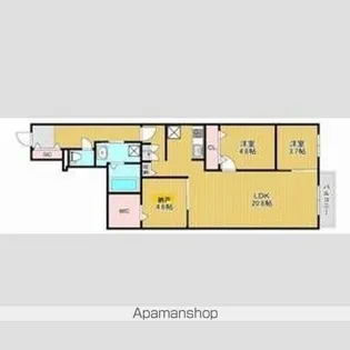 the residence 南平岸【513号室】の間取り