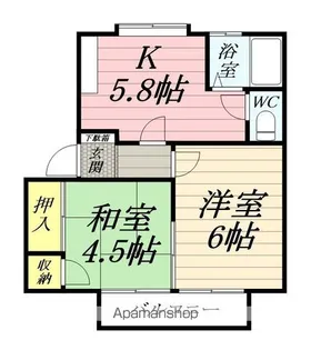 コーポFK【1階】の間取り