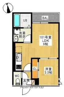 GRANDTIC HI(グランティックハイ)【101号室号室】の間取り