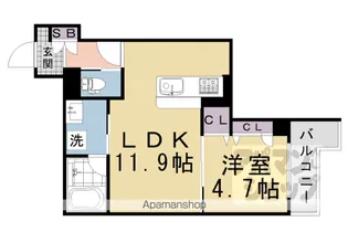 シャーメゾン エクセル【405号室】の間取り