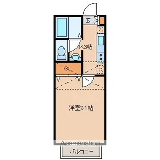 ソレアードK【1階】の間取り