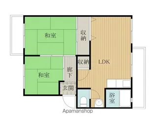 フラワリータウン二色の浜【B404号室】の間取り