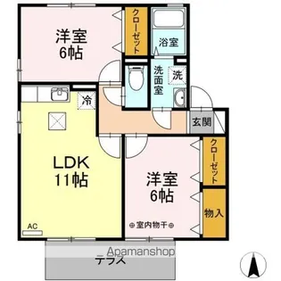 ステーションハウスリブ ABC【1階】の間取り
