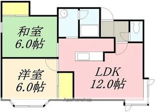 ヒルズクレスト富岡【203号室】の間取り