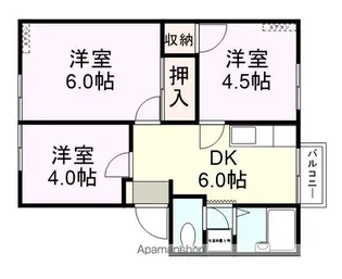 川西ハイツ【201号室】の間取り