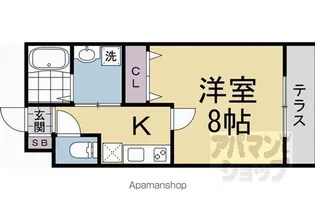 グランディール円町【106号室】の間取り