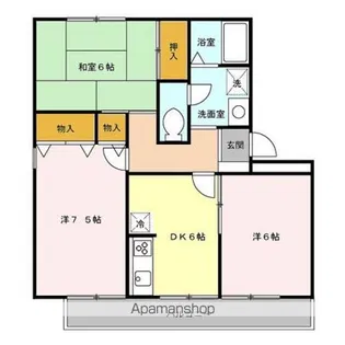 ハイカムール駒形【202号室】の間取り