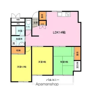 松岡ビル【402号室】の間取り