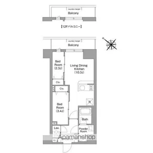 コンフォリア・リヴ豊洲キャナル【3階】の間取り