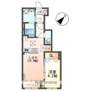 ベルメゾン矢取【1階】の間取り