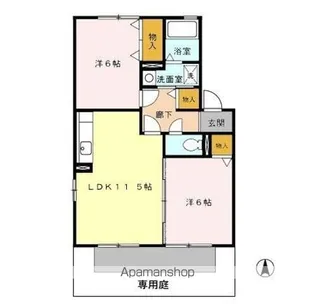 レェーヴ江向【1階】の間取り