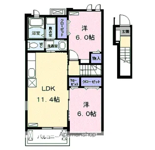 スター ヒル H Ⅱ【2階】の間取り
