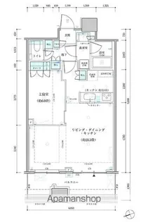 パークタワー勝どきサウス【18階】の間取り