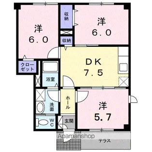 プルミエール【1階】の間取り