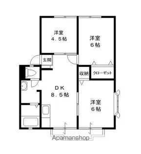 サンシティ88 E棟【2階】の間取り