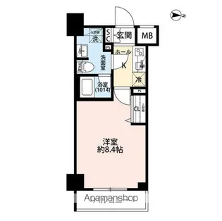 1Kの間取り画像