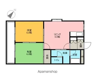 コーポイマージュA棟【2階】の間取り