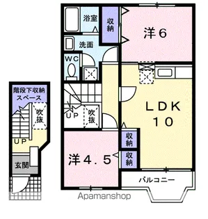 パークサイドハイムA【2階】の間取り