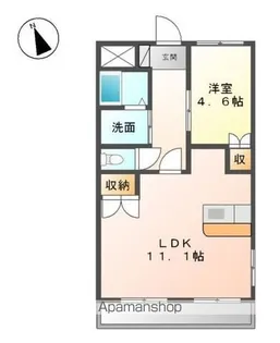 ウィング東合川【2階】の間取り