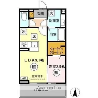 メゾングレイス【1階】の間取り