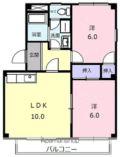 プラムヴィレッジ【3階】の間取り