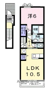 ギャラクシー鵜沼A【2階】の間取り