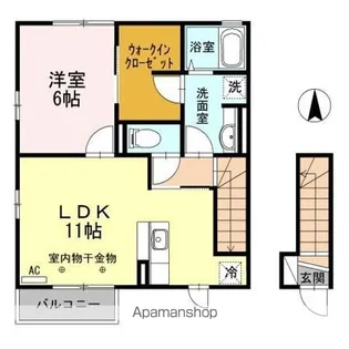 セジュール上坊【2階】の間取り