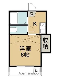 ボヌール若水【1階】の間取り