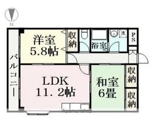 サン・ボニール【201号室】の間取り