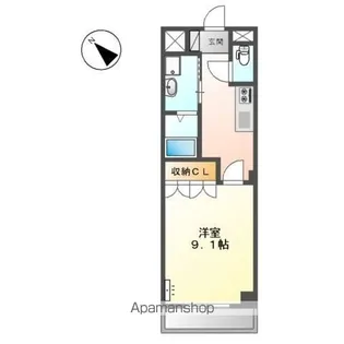 グリーングラス弐番館【206号室】の間取り