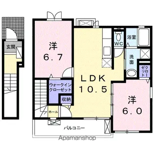 フォレスタ横須賀【2階】の間取り