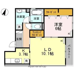 シャルマン本町【1階】の間取り