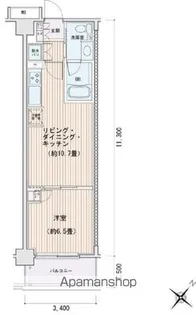 エスティメゾン豊洲レジデンスE【6階】の間取り