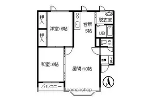 ハッピーハウス12B【2階】の間取り