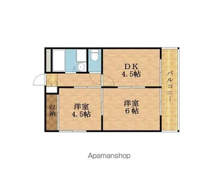 ラパンジール京橋【205号室】の間取り