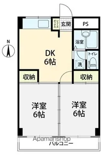 サザンパレス【306号室】の間取り