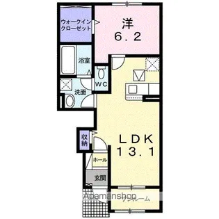 ノーブルB【103号室】の間取り